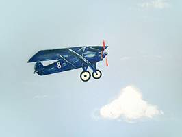 Blue Aeroplane Mural