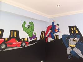 Hulk Superman and Batman - Mural
