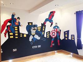 Superheros Full Wall Mural
