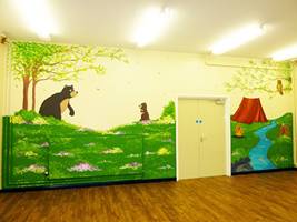 Camping And Bear Mural