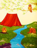 Camping Wildlife Mural
