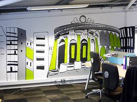 Modern Buildings Mural 3