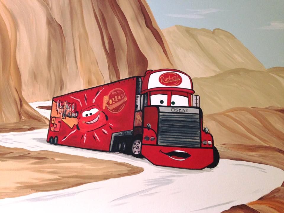 Disney Cars Truck Mural
