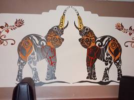 Indian Elephant Mural