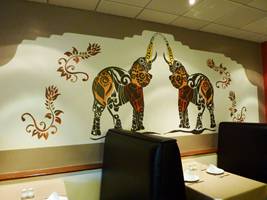 Indian Restaurant Elephant Mural