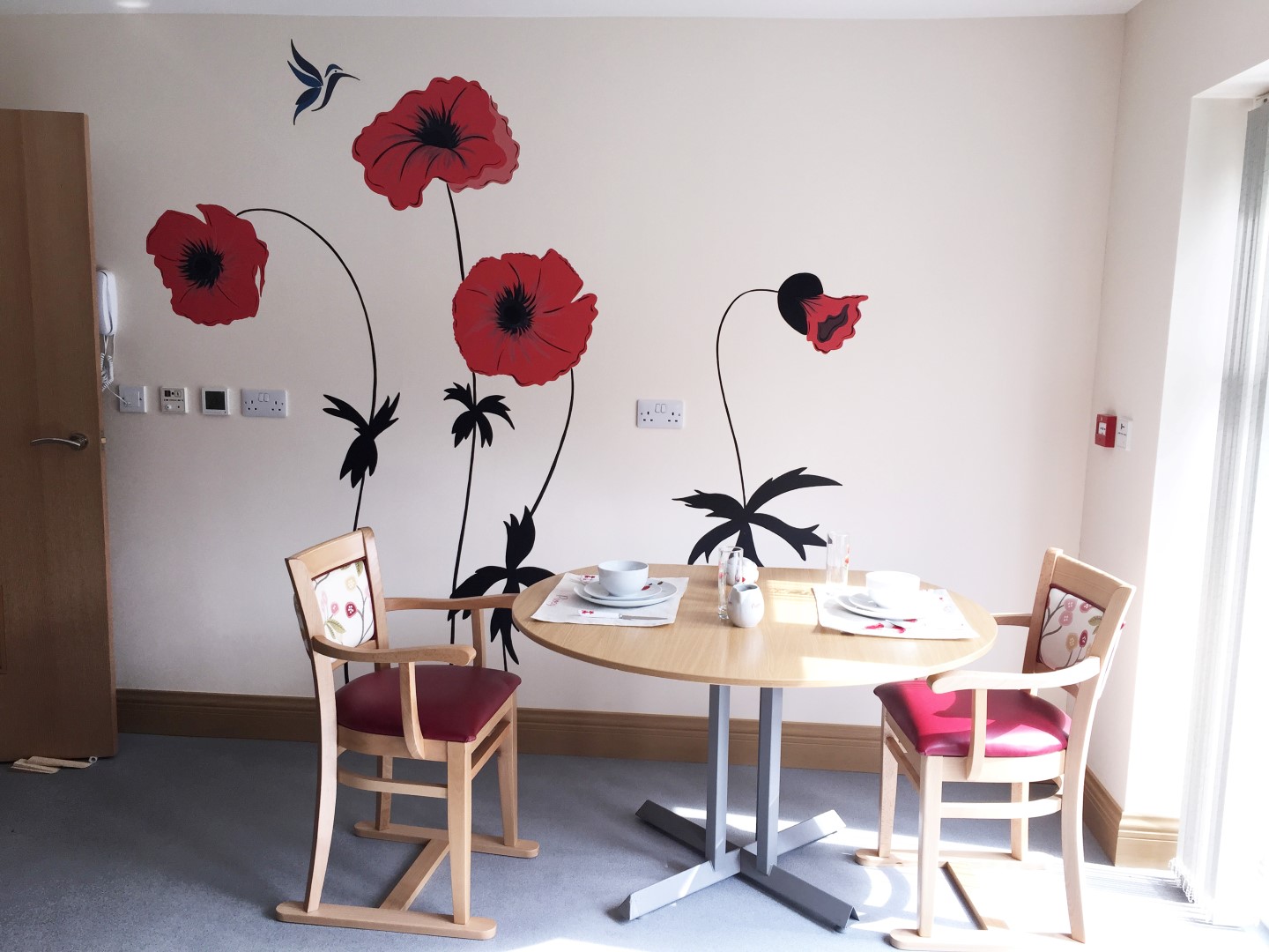 Kitchen Poppy Mural