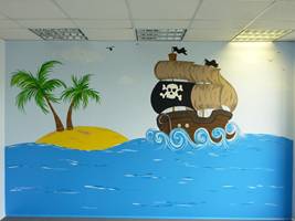 Pirate Ship Mural