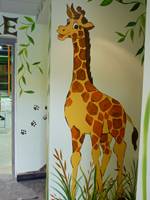 Jungle Giraffe Mural (1)
