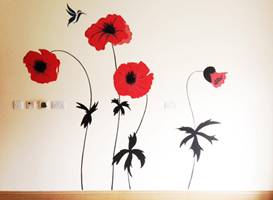 Poppy & Hummingbird Mural