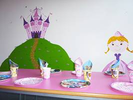 Knight And Princess Party Room Mural
