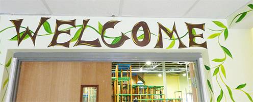 Welcome Sign Mural