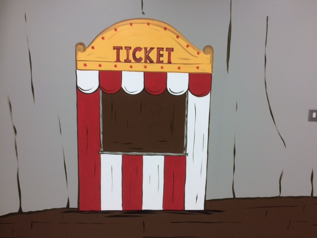 Circus Ticket Entrance Mural