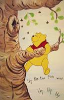 Winne The Pooh Up A Tree Mural