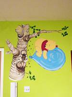 Winnie On A Balloon Mural