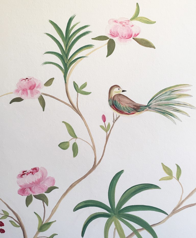 Vintage Chinoiserie Staircase Wall Mural