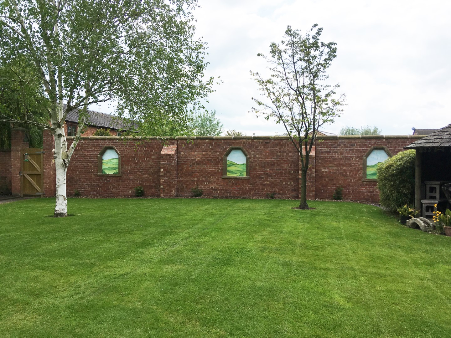 Outdoor Arched Window Murals