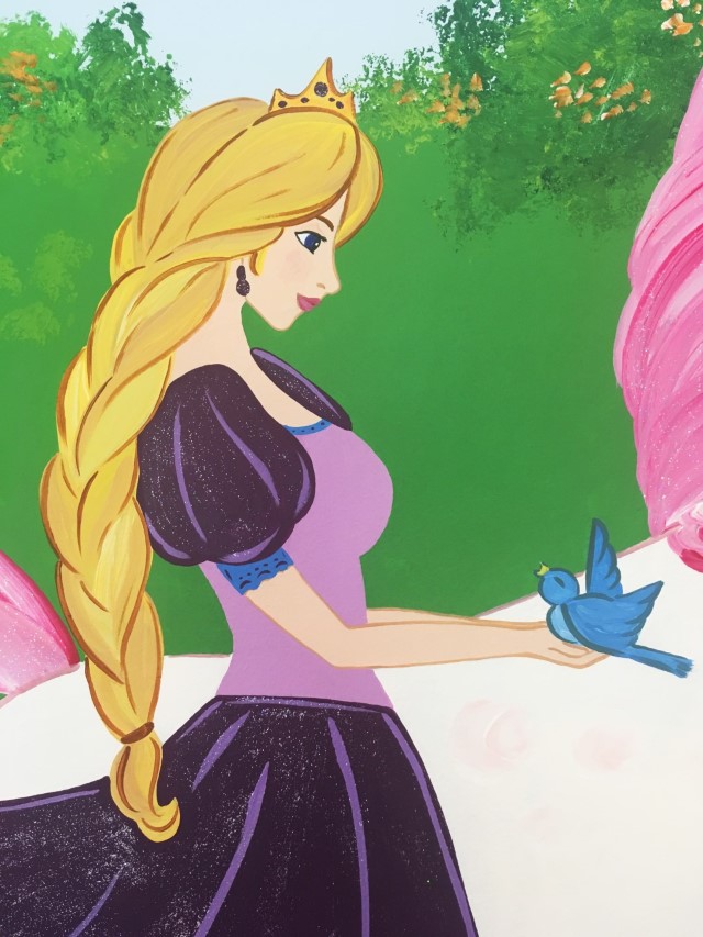 Fairy Princess And Unicorn Wall Mural