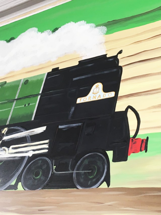 Tornado Steam Train Mural For Heaton Chapel Train Station