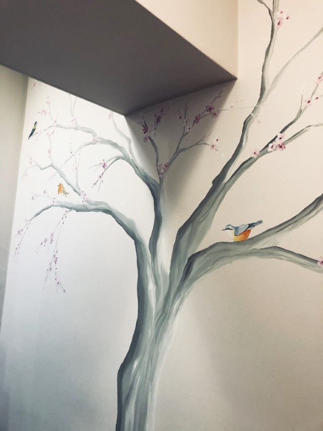 Blossom Tree & Birds Mural