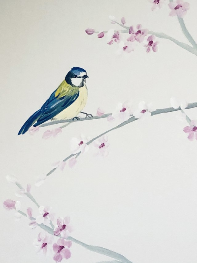 Blue Tit In Tree Mural