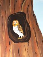 Cartoon Owl Wall Mural