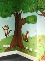 Library Book Character Mural For Schools