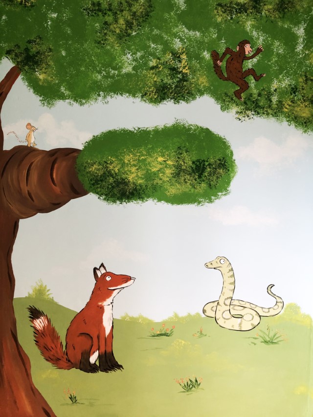 Woodland Animal School Mural