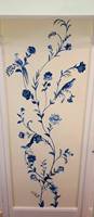 Full Blue Chinoiserie Panel Mural