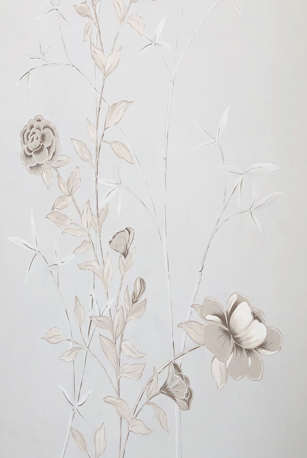 Bamboo & Peony Chinoiserie Mural