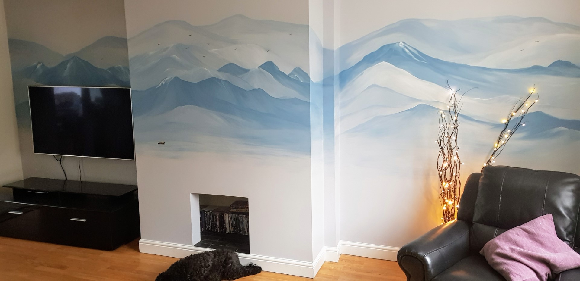 Scenic Mountain Landscape Mural