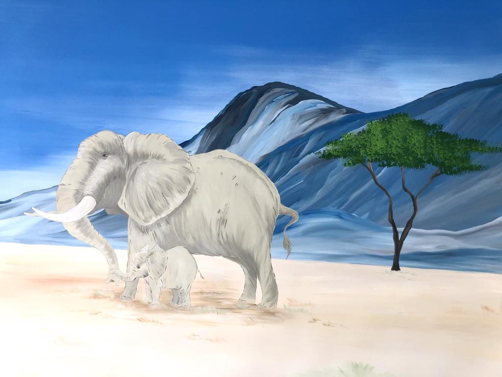 Elephant Mural Art