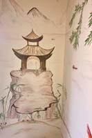 Chinese Pagoda Mural Painting