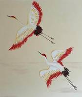 Japanese Crane Mural Painting
