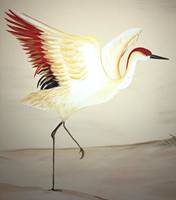 Metallic Crane Mural
