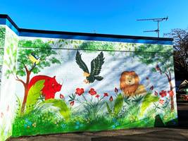 School Jungle Mural Painting