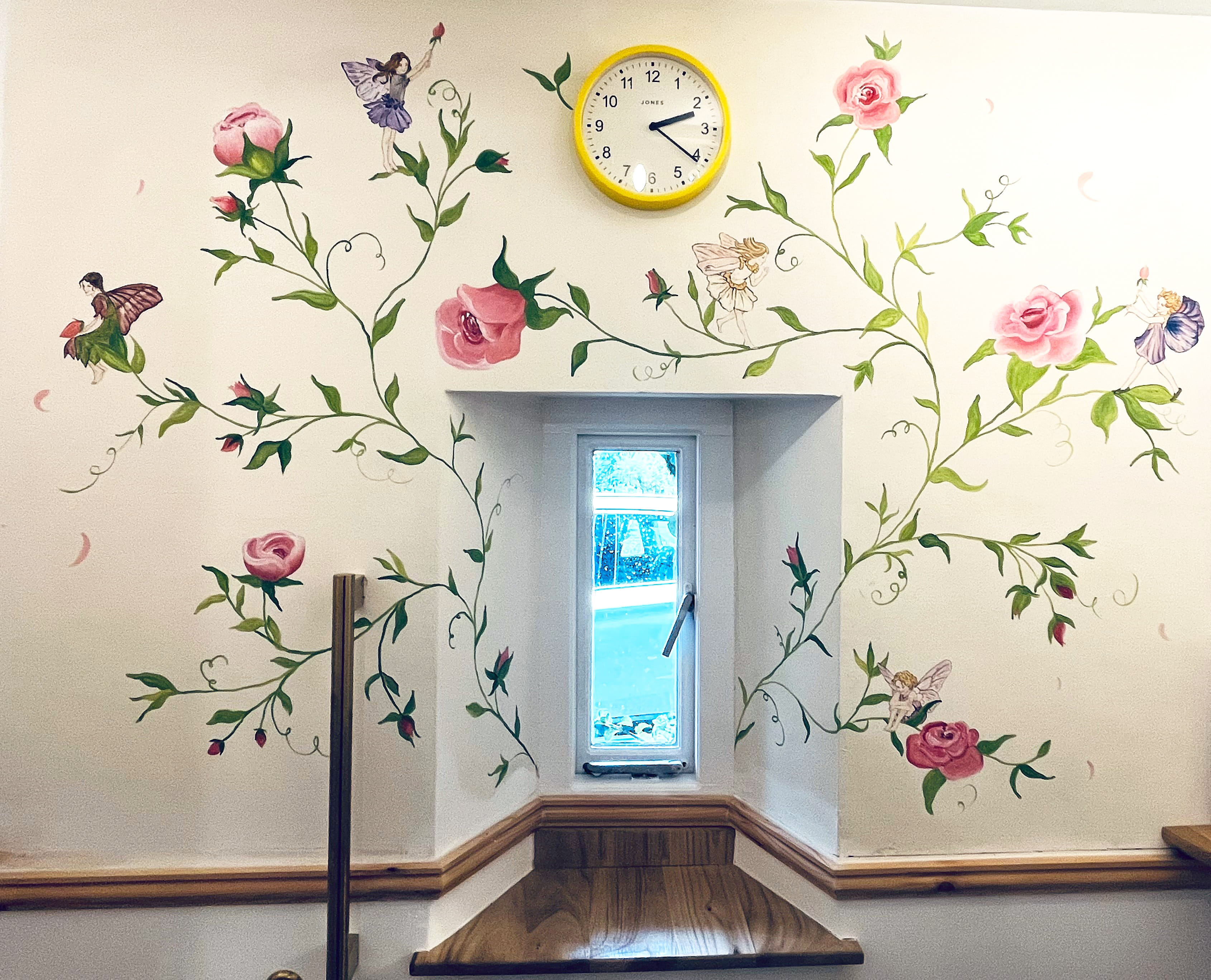 Decorative Garden Rose Mural