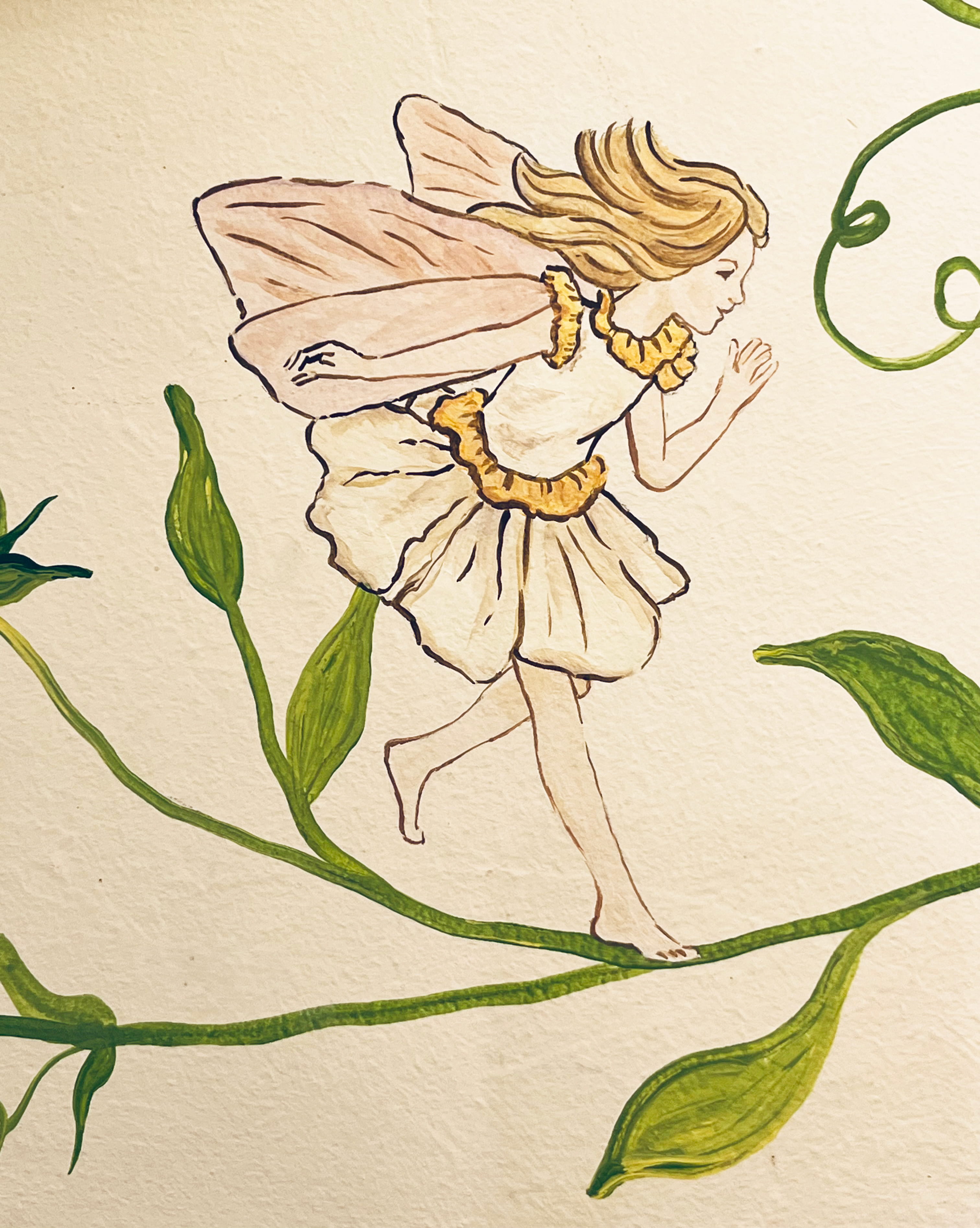 Flower Fairy Rose Mural