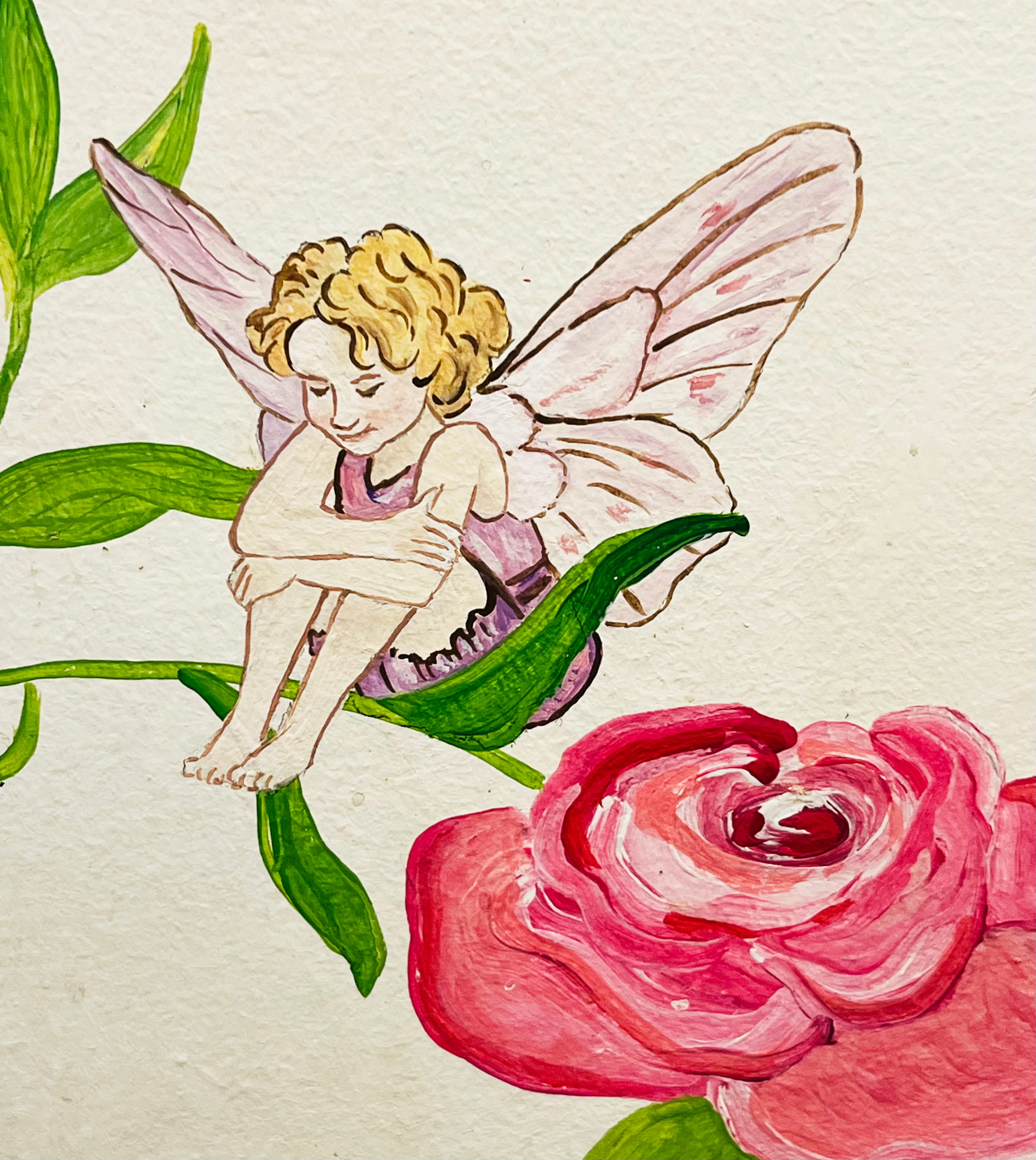 Flower Fairy Wall Painting
