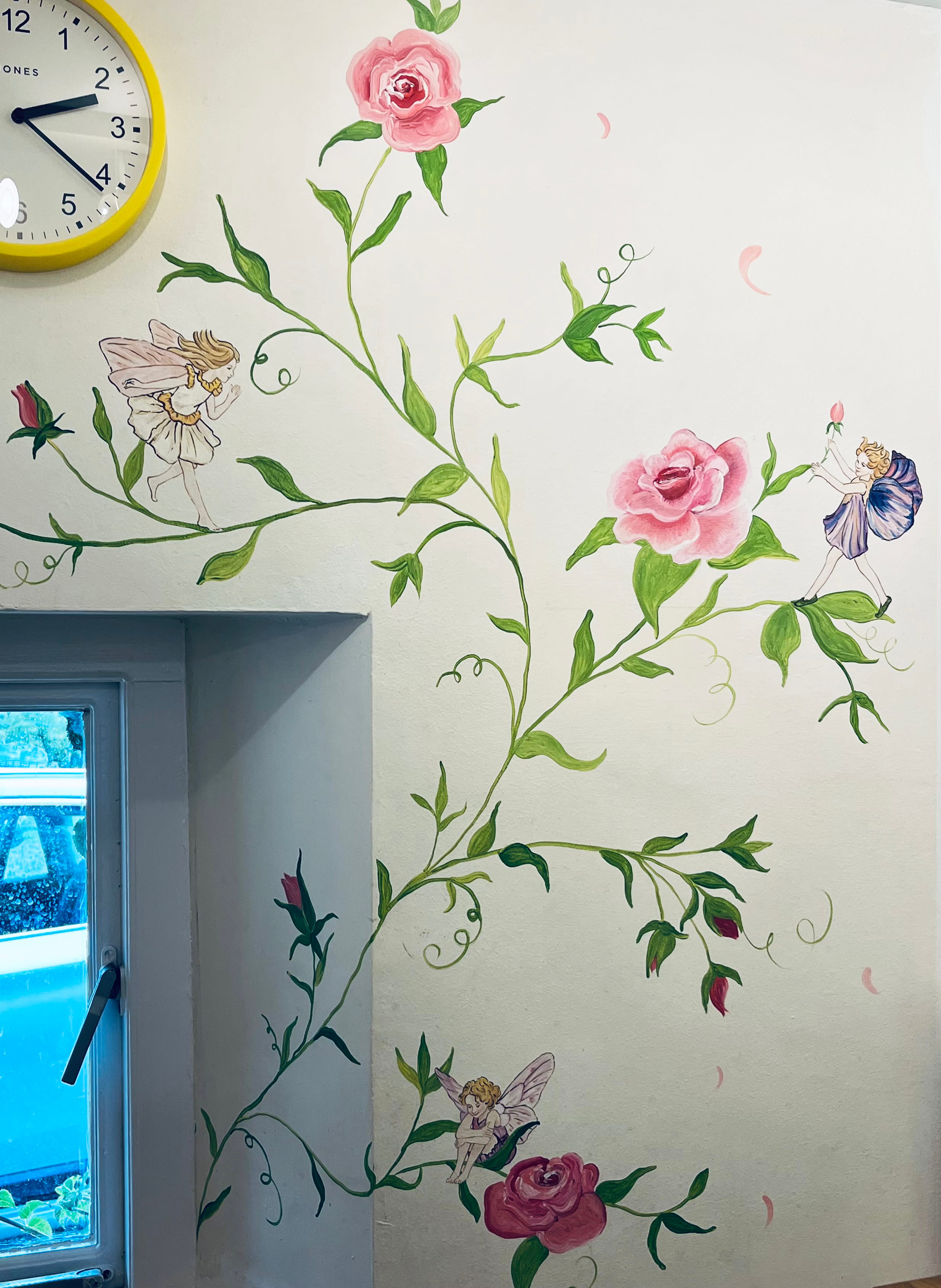 Flower Rose Fairy Mural