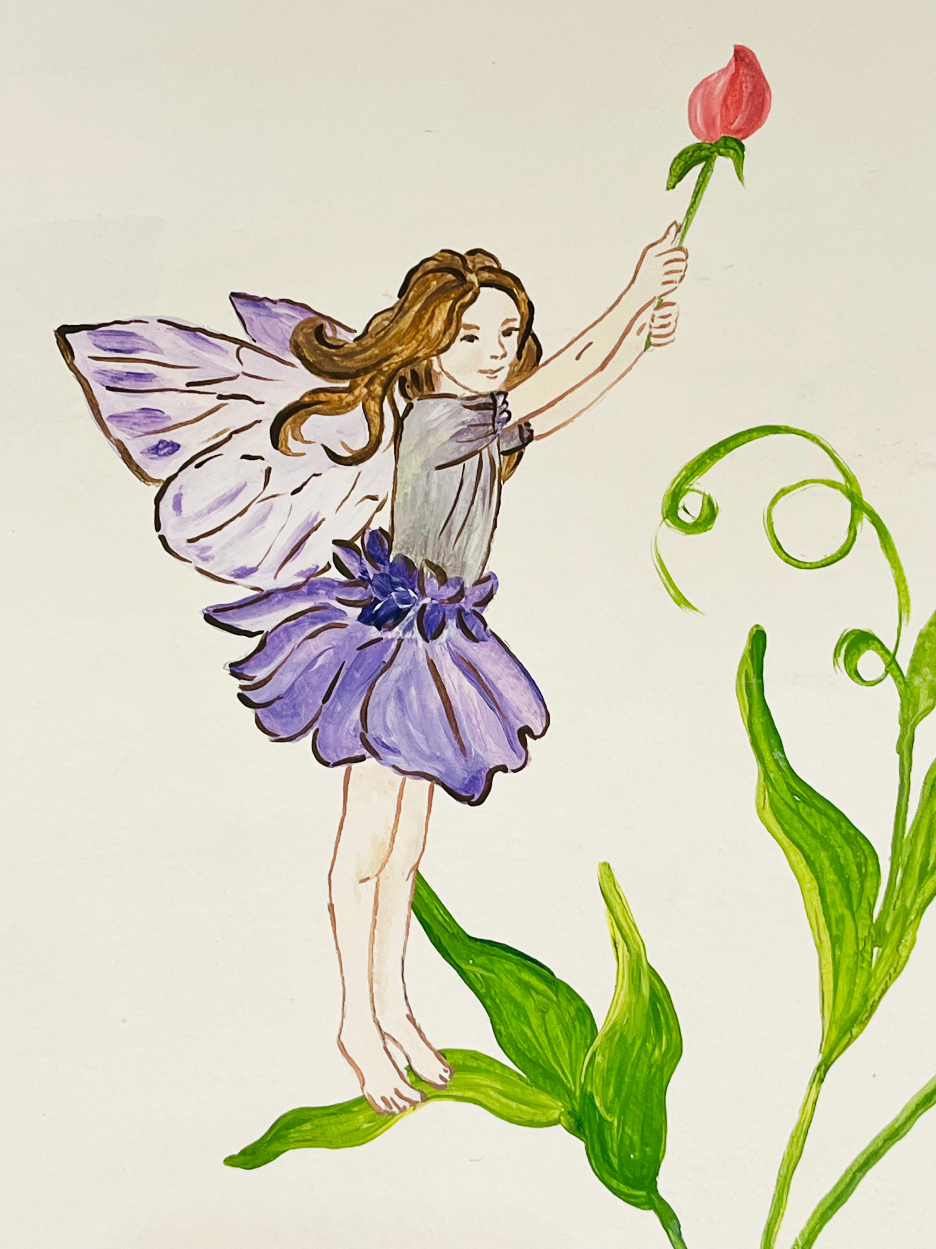 Hand Painted Rose Mural Painting