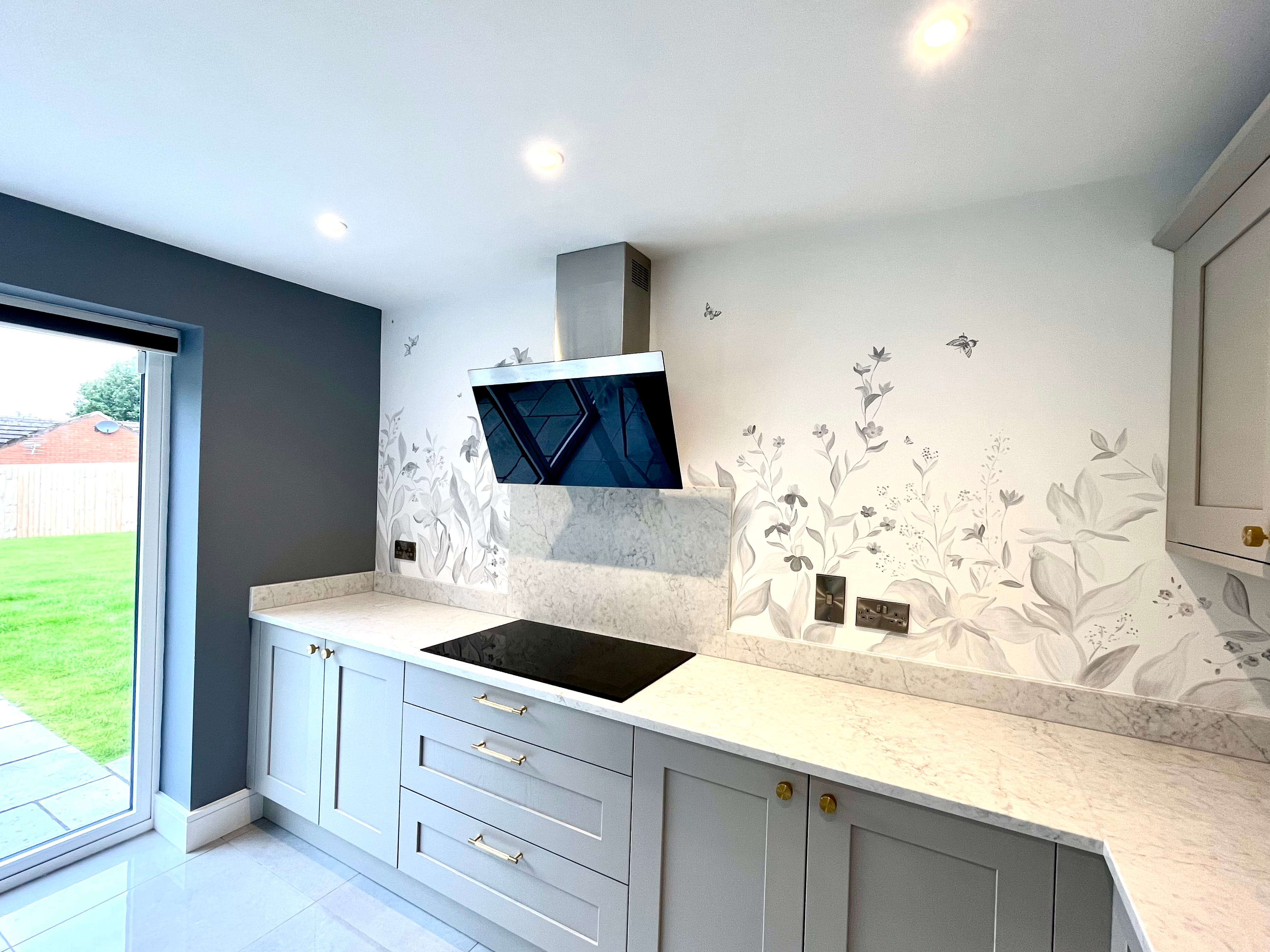 Kitchen Floral Mural Painting